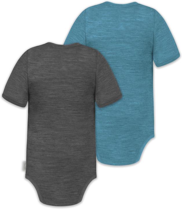 Image du produit Normani Lot de 2 bodies manches courtes bébé mérinos "Tihoi" - 9317 (86)