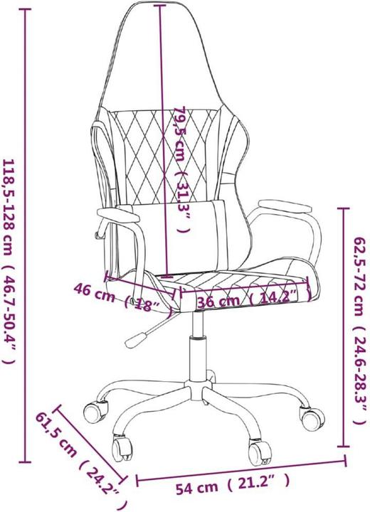 Image du produit VidaXL Gaming-Stuhl mit Massagefunktion Schwarz Tarnfarben