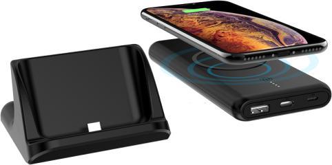 Produktbild Powerology 2 in 1 Fast Wireless Power Bank 10000mAh (10000 mAh, 18 W, 37 Wh)
