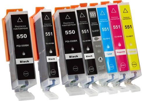 Image du produit Hermex Cartouche d'encre compatible XL pour Canon PIXMA MG5450 (M, Y, CF, PGBK, C)