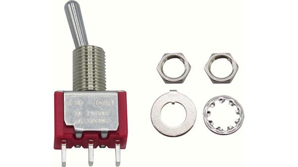 Produktbild RND Components Miniatur-Kippschalter EIN-(EIN) ()%3Dtastend 2 A / 5 A 1 Wechsler