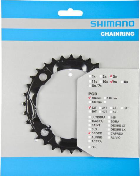 Actual product image Shimano Deore FC-M590 chainring (32)