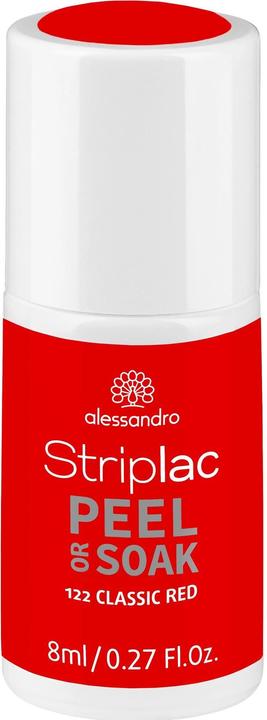 Produktbild Alessandro Striplac Peel or Soak Classic Red 8 ml (Orange, Rot, Abziehbarer Nagellack)