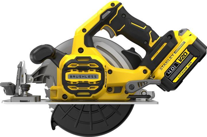 Actual product image Stanley FatMax V20 cordless circular saw SFMCS550M2K (18V, 4.0Ah, brushless, tool-less cutting depth)
