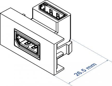 Produktbild Delock Easy 45 snap-in module (2.76 cm)
