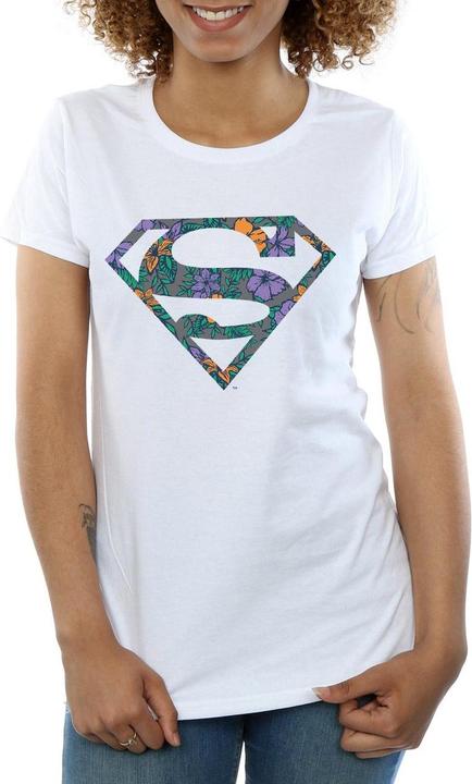 Immagine prodotto Superman Floral Logo 1 Maglietta Donna (L)