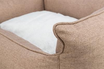 Actual product image Trixie Farello bed, square, 80 × 60 cm, brown/white (Dog)