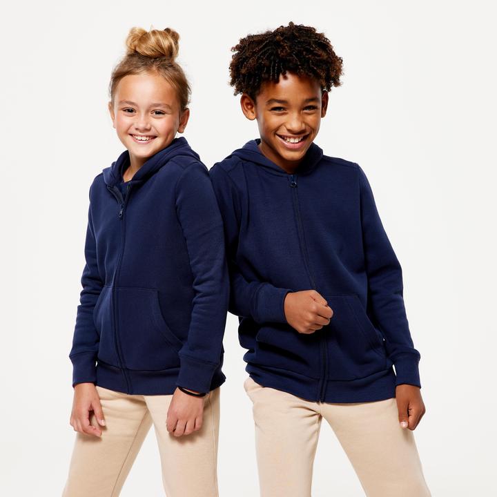 Produktbild Domyos Kapuzenjacke Kinder - marineblau (8, 9, 10)