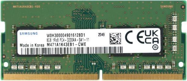 Actual product image Samsung SO-DIMM 8GB DDR4-3200 CL22 (1Gx8) SR (1 x 8GB, 3200 MHz, DDR4-RAM, SO-DIMM)