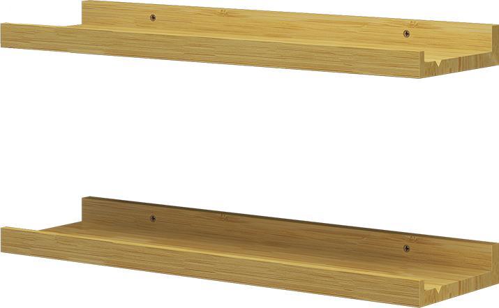 Image du produit Vicco Étagère murale Linus, bambou, 50 x 4 cm 2pcs