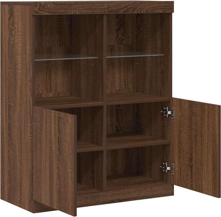 Actual product image VidaXL Brown oak-look sideboard 81x37x100 cm Wood-based cabinet (81 x 37 x 100 cm)