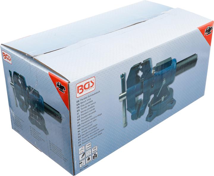 Actual product image BGS Parallel vice | 100 mm clamping jaws | 360° rotatable (100 mm)