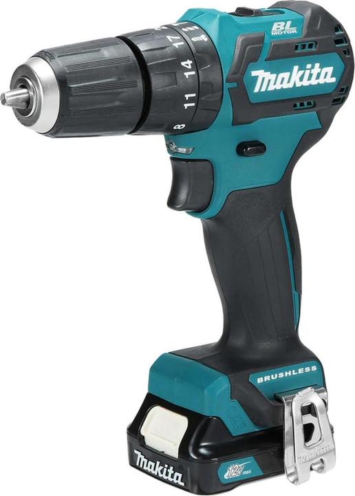 Image du produit Makita HP 332 DSME Battery Impact Drill 12 V 35 Nm Brushless + 2x Battery 4.0 Ah + Charger + Koff (Fonctionnement sur batterie)