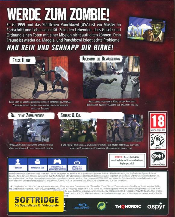 Produktbild THQ Stubbs the Zombie in Rebel Without a Pulse (PS4, DE)