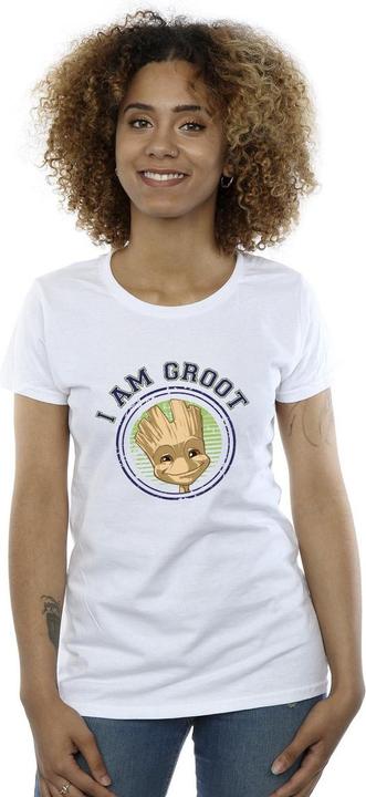 Actual product image Guardians of the Galaxy Womens/Ladies Groot Varsity Cotton T-Shirt (XXL)