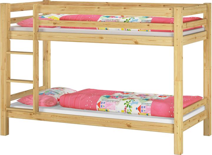 Produktbild Erst-Holz Stockbett Etagenbett Kinderzimmer Kiefer + Rollrost 90x200 Hochbett Kinderbett 60.09-09 (90 x 200 cm)