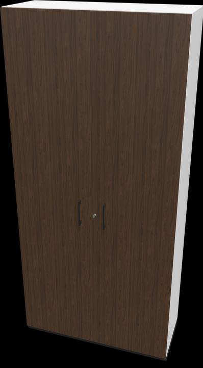 Walnut decor dark with structure, Black, White