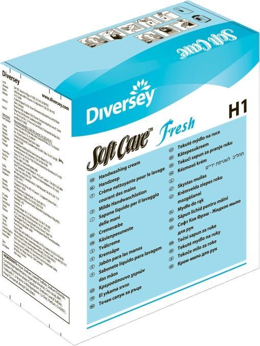 Diversey Håndsaebe Soft Care Fresh H1 t/Soft Care Line disp.800ml (Flüssigseife, 800 ml)