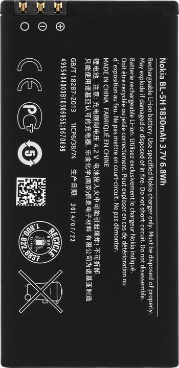 Actual product image Nokia BL-5H 1830 mAh battery