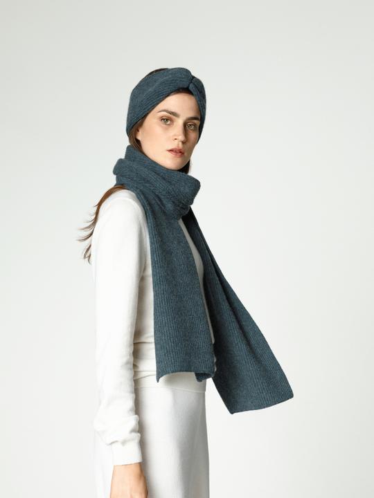 Immagine prodotto Furnari Sciarpa in 100% cashmere lavorata a maglia - Verde Lugano