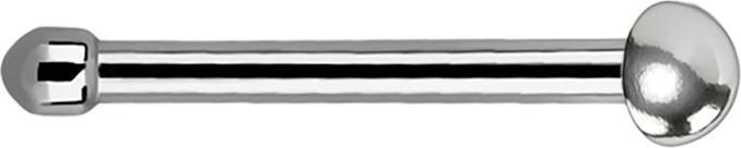 Produktbild Star Piercing Nasenstecker gerade silber mit Kuppel (Chirurgenstahl 316L, ohne Messing)