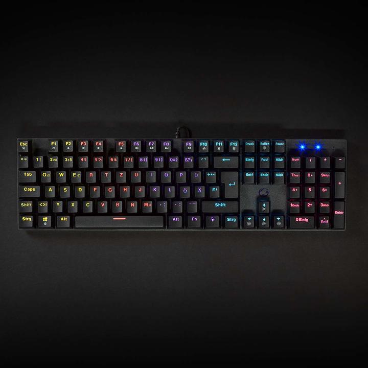 Actual product image Nedis Wired Gaming Keyboard USB Type-A Mechanical Keys LED German DE-Layout Powered by (DE, Cable)