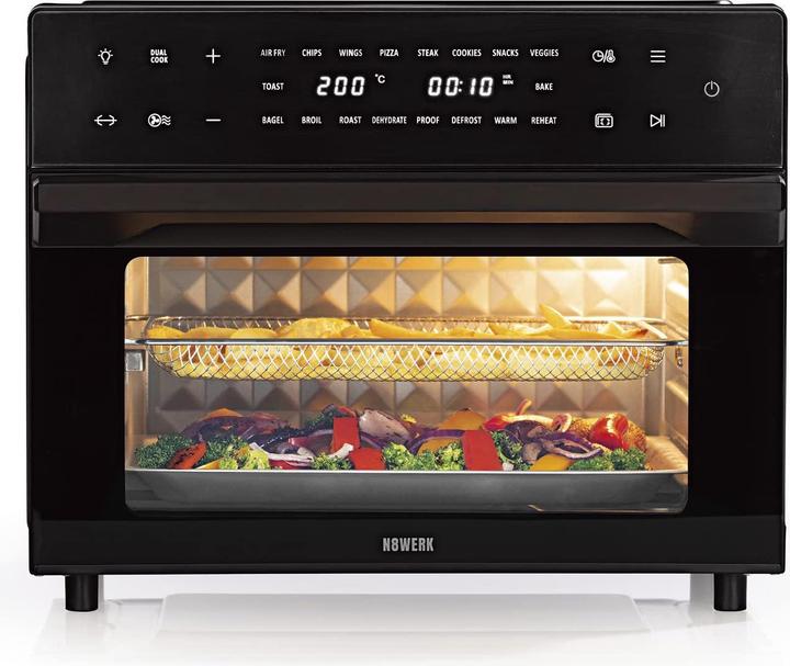 Actual product image N8werk Digital Hot Air Oven in Midnight Black 30 L