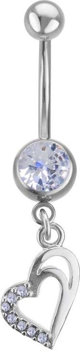 Bijouteria Bauchpiercing (Chirurgenstahl 316L, Kristall, Messing rhodiniert)