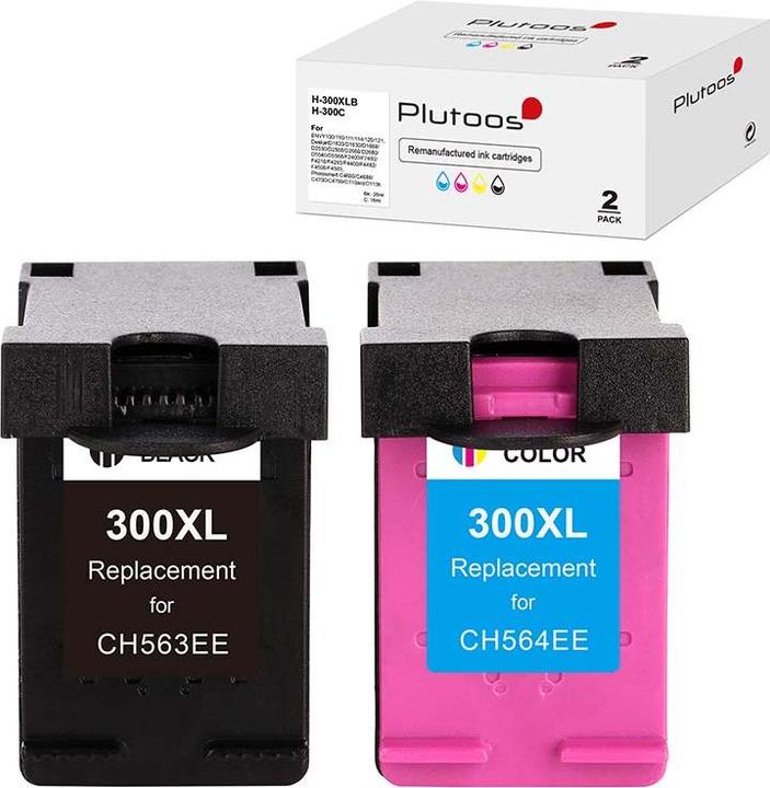 Image du produit Plutoos HP 300 XL HP 300 XL Cartouches XXL compatibles, jeu de 2 BK+CL (CF, CL)