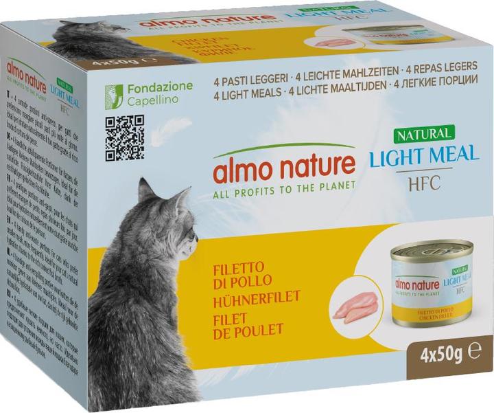 Image du produit Almo Nature HFC Light Meal Natural, Nourriture humide au poulet pour chats (4x50g) (Adulte, 4 pcs, 200 g)