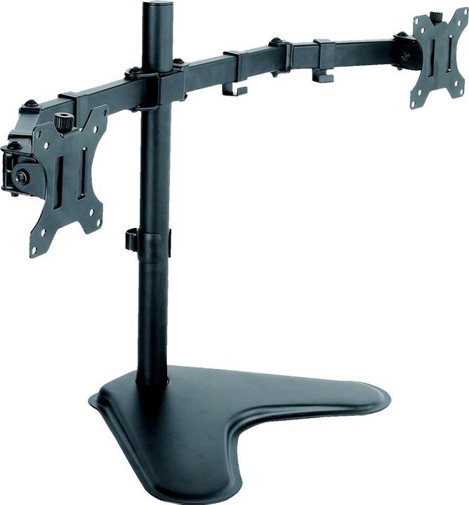 Produktbild Techly Aufstellung für 2 LCD-Displays - Schwarz - Bildschirmgrösse: 33-81.3 cm (13"-32") (32.01")