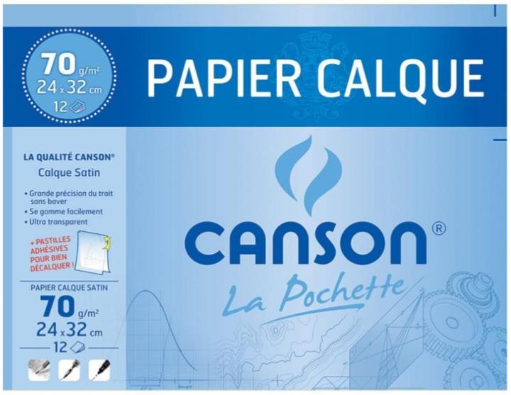 Produktbild Canson Transparentpapier, satiniert, DIN A3, 70 g/qm (A3)