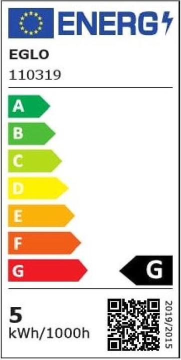 Energy Label EGLO LED bulb E14 (E14, 4.90 W, 320 lm, 1 x, G)