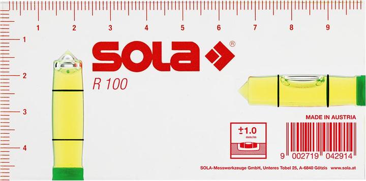 Actual product image Sola Plexiglass spirit level (10 cm)