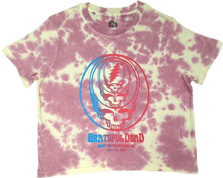 Grateful Dead Concentric Skulls Crop Top (Girlie)
