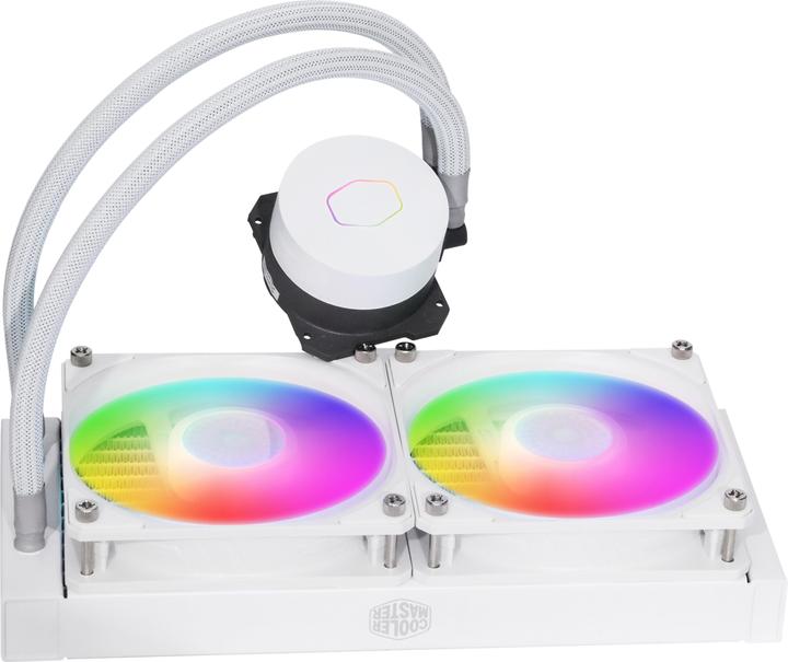 Actual product image Cooler Master MasterLiquid ML240L ARGB White Edition V2 Computer Case, Processor Cooling Kit