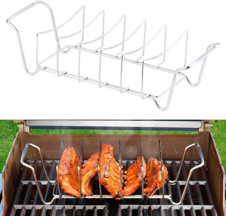 Actual product image Rosenstein & Söhne 2in1 spare rib holder and roasting basket