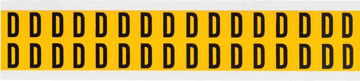 Image du produit Brady 1520-D, B-946, Vinyle, lettre D, noir sur jaune, 14 x 19mm, hauteur des caractères 15mm(25 K. á 32