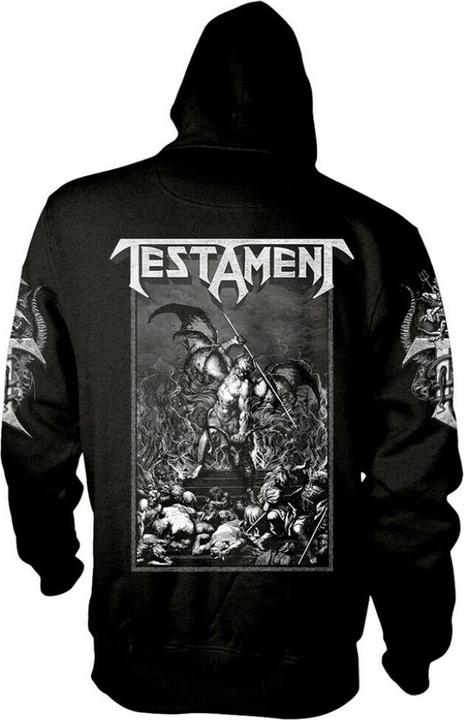Actual product image Testament Unisex Adult Pitchfork Horns Full Zip Hoodie (S)