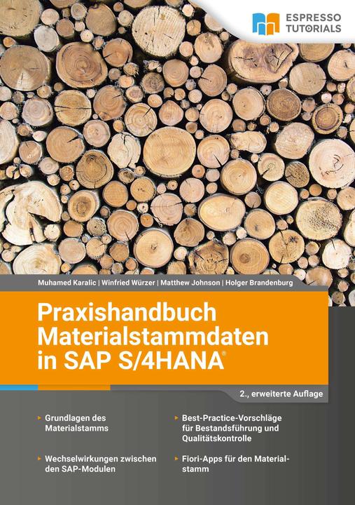 Immagine prodotto Espresso Tutorials Praxishandbuch Materialstammdaten in SAP S/4HANA - 2., erweiterte Auflage (Tedesco, Matthew Johnson, Muhamed Karalic, Winfried Würzer, Holger Brandenburg, 2024)