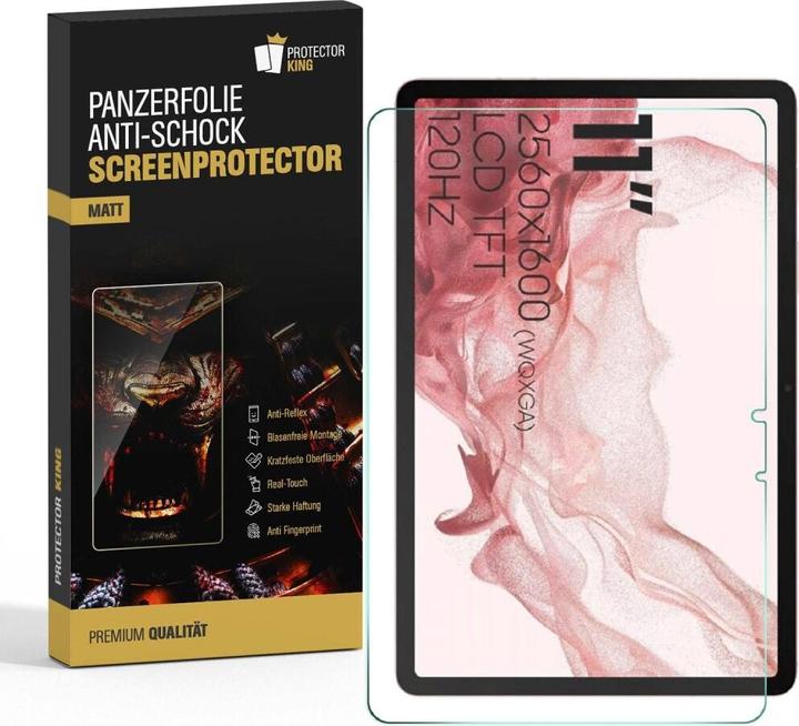 Protectorking 3x 9H Panzerglas flexibel HD Klar (3 Stück, Galaxy Tab S8)