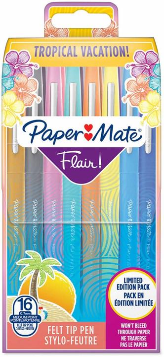 Image du produit Paper Mate Flair Tropical Vacation (Multicolore, 16 x)