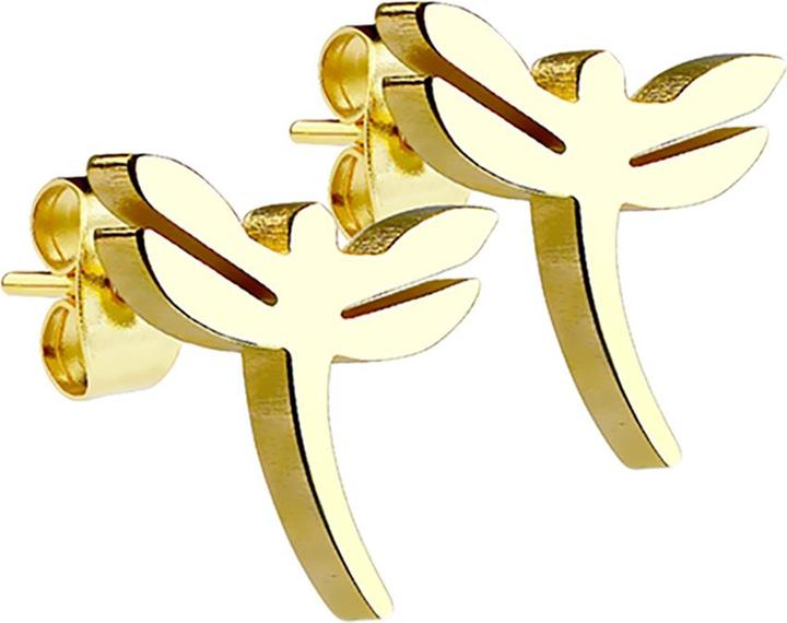 Immagine prodotto Star Piercing Orecchino con libellula grande placcato oro (senza ottone, Acciaio chirurgico 316L)
