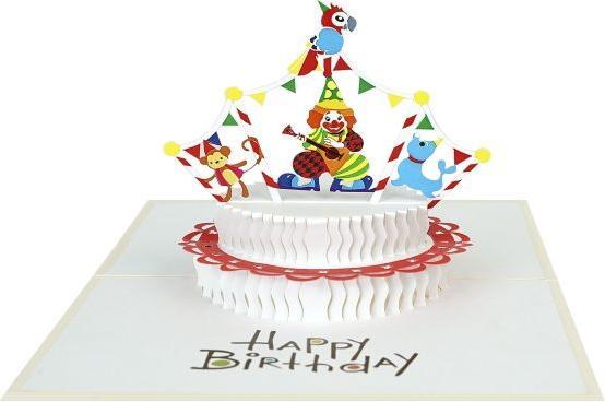 Immagine prodotto MU Classic 3D Pop-Up Geburtstags Glückwunschkarte - Zirkus (1 pz.)