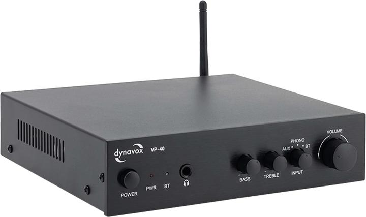 Actual product image Dynavox Stereo compact amplifier VP40 with phono input and BT, colour black