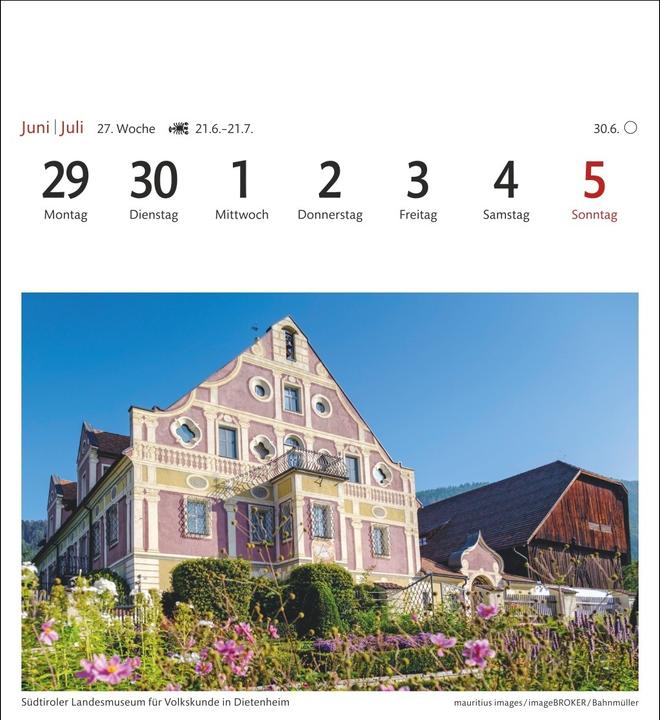 Actual product image Harenberg Südtirol Sehnsuchtskalender 2026 - Wochenkalender mit 53 Postkarten (Hardcover, German)
