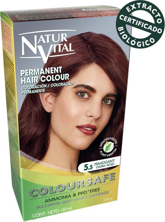 Produktbild Naturaleza Y Vida COLOURSAFE tinte permanente #5.5-caoba 150 ml (5.5)