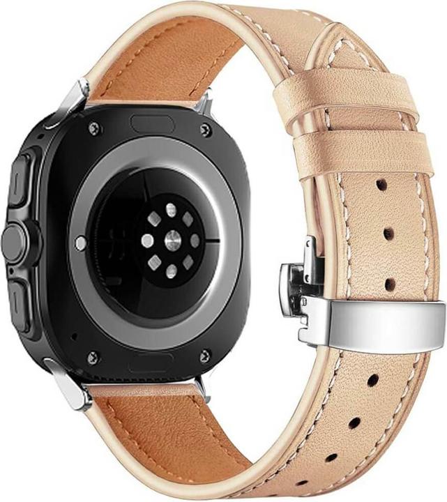Produktbild Cover-Discount Galaxy Watch Ultra (47mm) - Lederarmband Ersatz mit Butterfly Verschluss (Leder)