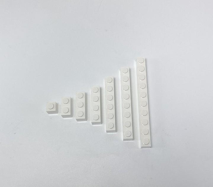 Produktbild LEGO Steine Weiss 1x1, 1x2, 1x3, 1x4 - NEU! Menge 50x (LEGO Classic)