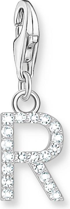 Produktbild Thomas Sabo Charm-Anhänger Buchstabe R mit Weissen Steinen Silber (925er Silber)